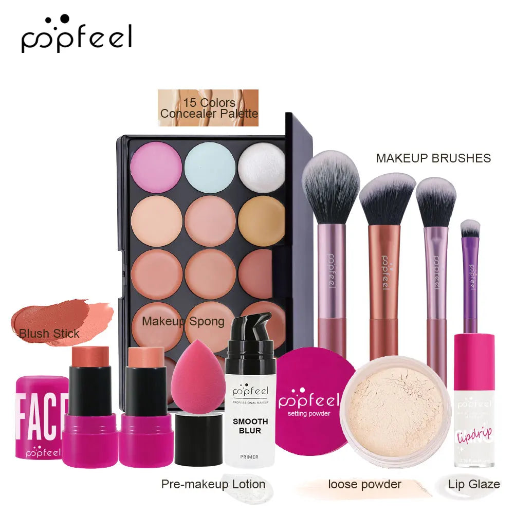 ⨠POPFEEL 11-Piece All-in-One Makeup Kit | Concealer, Essentials & More â¨
