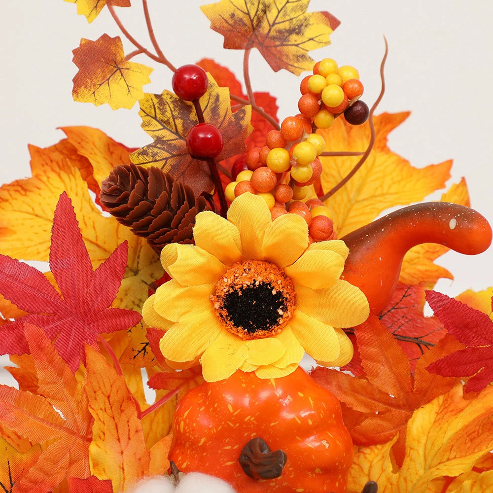 Halloween Artificial Pumpkins Maple Leaf Sunflower Table Home Decor House Prop Autumn Harvest Thanksgiving Party Decor