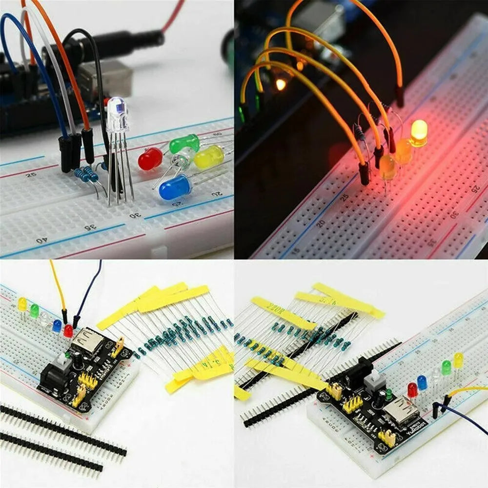 DIY Project Starter Kit For Arduino Kit Electronic DIY Kit Electronic Component Set With Box 830 Tie-points Breadboard