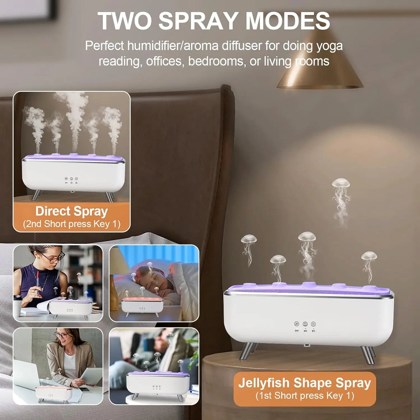 Jellyfish Humidifier Large Spray Essential Oil Aroma Diffuser Essential Oil Special Aroma Machine Automatic Fragrance Sprayer