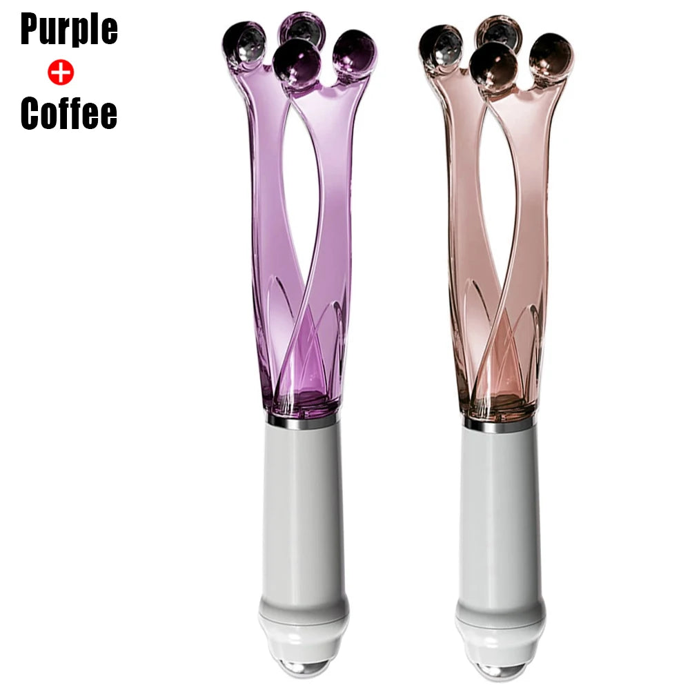 1/2PCS Finger Massager Roller with Stainless Steel Beads, Dual Head 360 Degree Rolling Design, 4 Sided Massager for Hand Relax