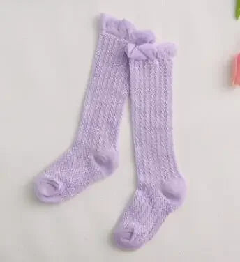 Knee High Socks Girl Long Soft Cotton Lace Baby Socks Kids Socks Meias Princess 2020 New Toddlers Girls Big Bow Children Cartoon