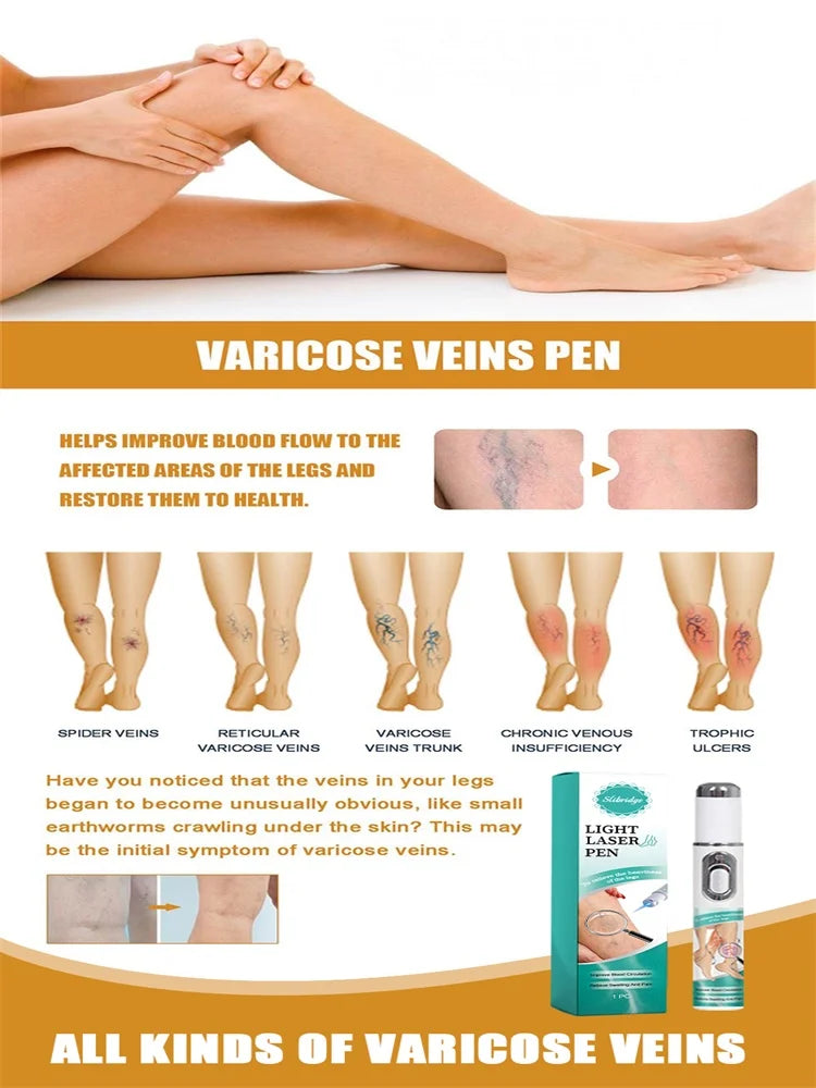 blue light pen solve varicose veins, hot sale leg care tools