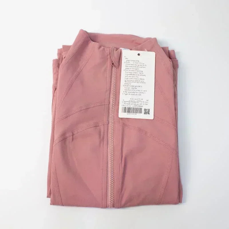 Lemon Definition Women Jacket Fashion Tight-fitting Thin Sportswear Training Running Gym Yoga Solid Color Cardigan Jacket