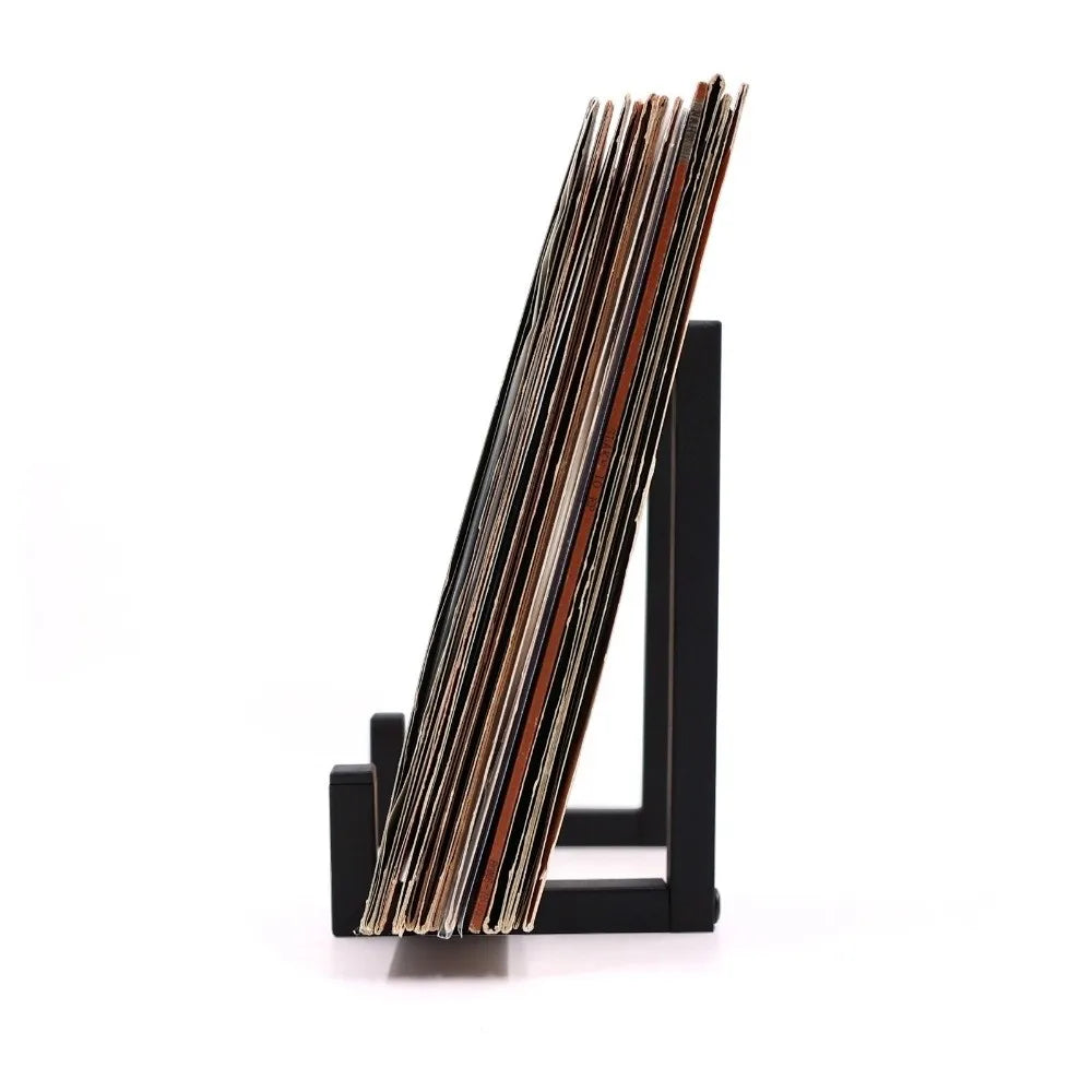 1pc Simple Metal Vinyl Record Holder Versatile Space Saving CD Storage Rack Stable Tabletop Record Holder Home Decor Organizer