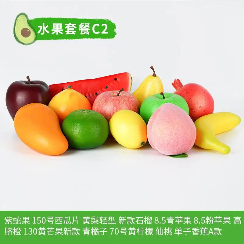Artificial Decor Fruits Bubble Mini Simulation Fruit Apple Orange Lemon Set Crafts Festive Supplies Foam Fruit Model 38pc/set