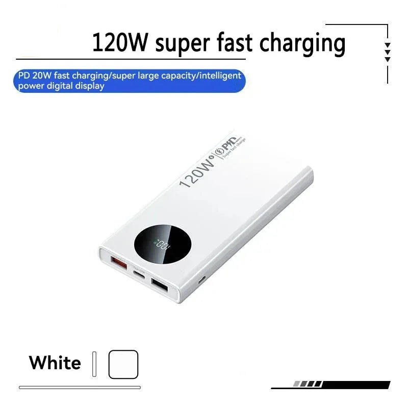 80000mAh High Capacity Power Bank 120W Super Fast Charging Powerbank Portable Battery Charger For iPhone Samsung Huawei xiaomi
