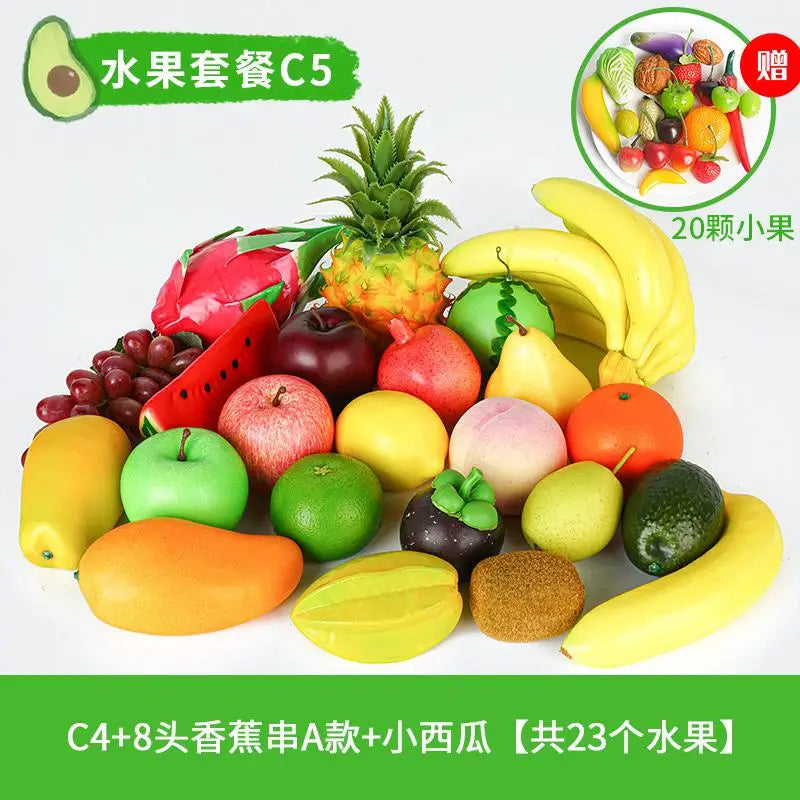 Artificial Decor Fruits Bubble Mini Simulation Fruit Apple Orange Lemon Set Crafts Festive Supplies Foam Fruit Model 38pc/set