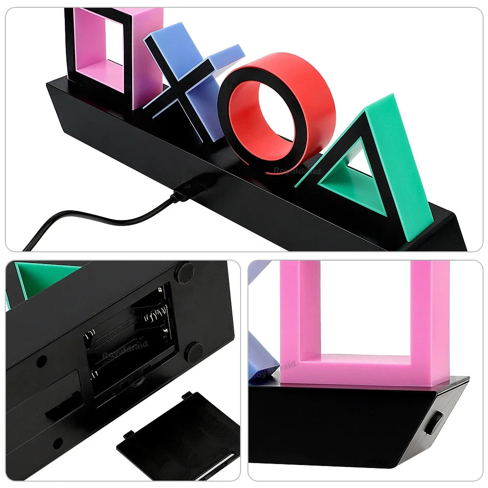 🎮 GamerIcon LED Lamp – Voice-Controlled PS4/PS5 Music Neon Light 🎮