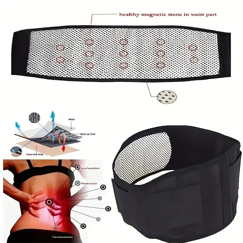 ✨ Adjustable Magnetic Therapy Waist Belt | Self-Heating Back Support ✨
