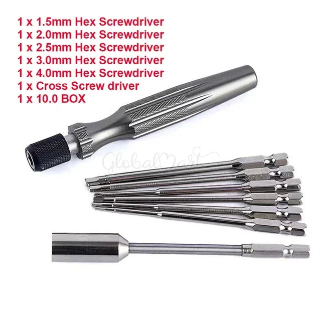 AANEW Metal Hexagonal Wrenches Screw drivers Tools Kit 1.5mm 2.0mm 2.5mm 3.0mm 1.5/2.0/2.5/3.0mm for RC Models Multirotor