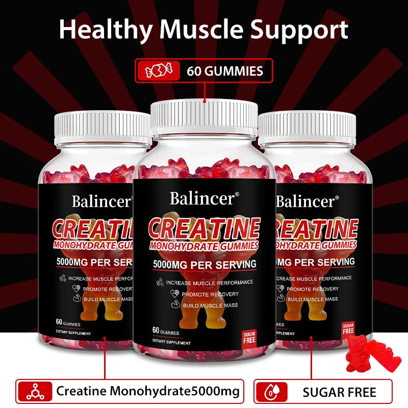 πͺ Creatine Monohydrate Gummies | Pre/Post Workout Energy & Muscle Support πͺ