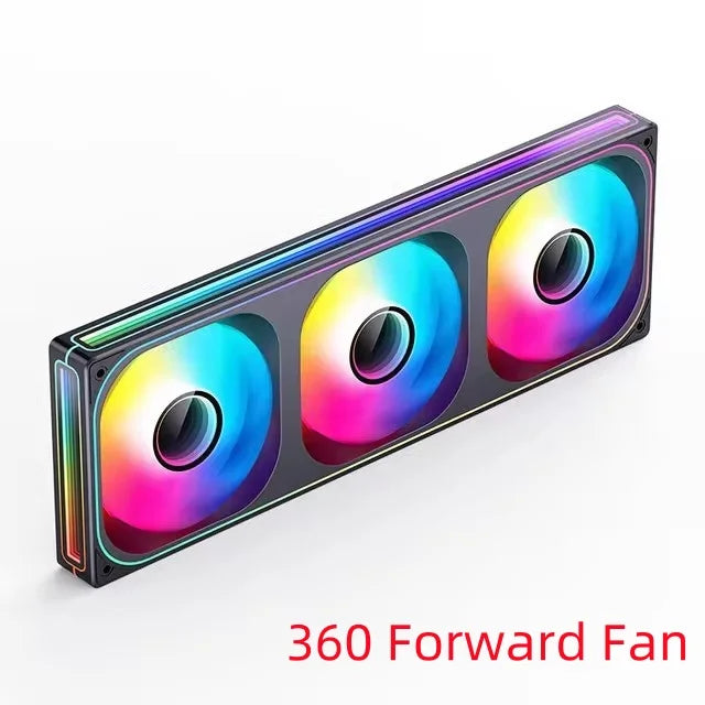 JONSBO ZB-120/240/360 Computer Case Fan 12CM 5V ARGB 120mm Monolithic Structure Water-Cooled Fan PWM Forward/Reverse Fan Kits