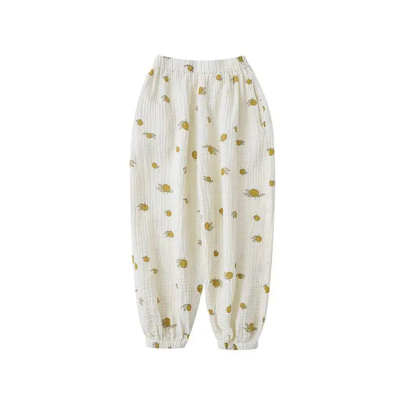 New Designer Printing Trousers Baby Unisex Cute Harem Pants Outdoor Toddler Girls Summer Fashion Thin Loose Full Length Pants