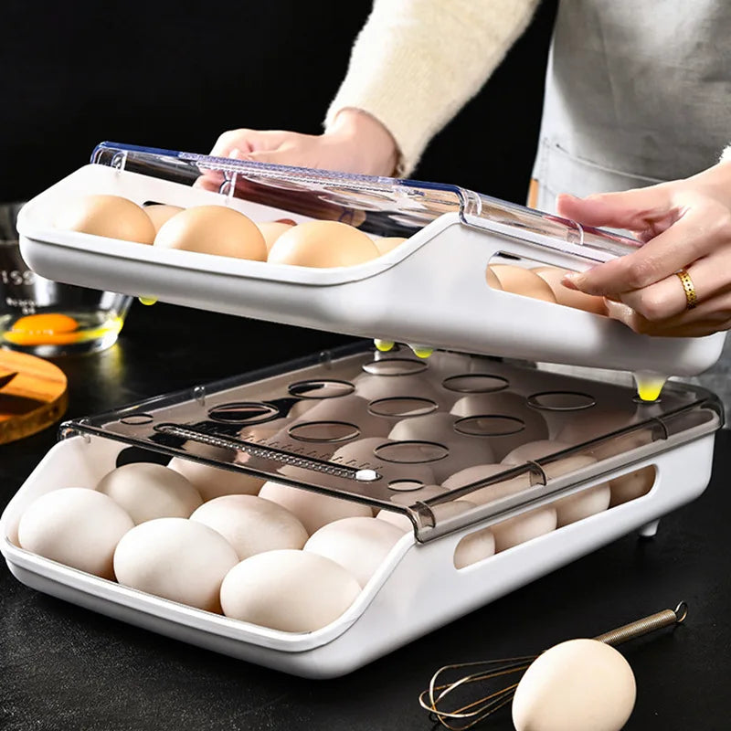 π₯ Stackable Egg Storage Box | Multi-Layer Refrigerator Organizer π₯
