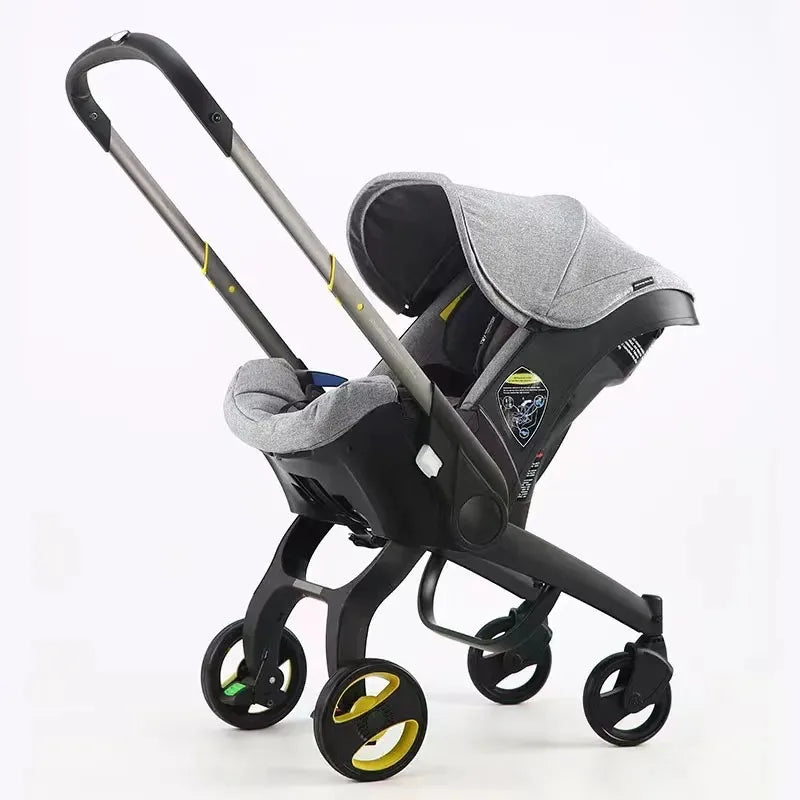 Compact Baby Stroller 4 in 1 Car Seat Stroller Lightweight Pushchair All in One Travel System for Newborns Travel Pram Doona