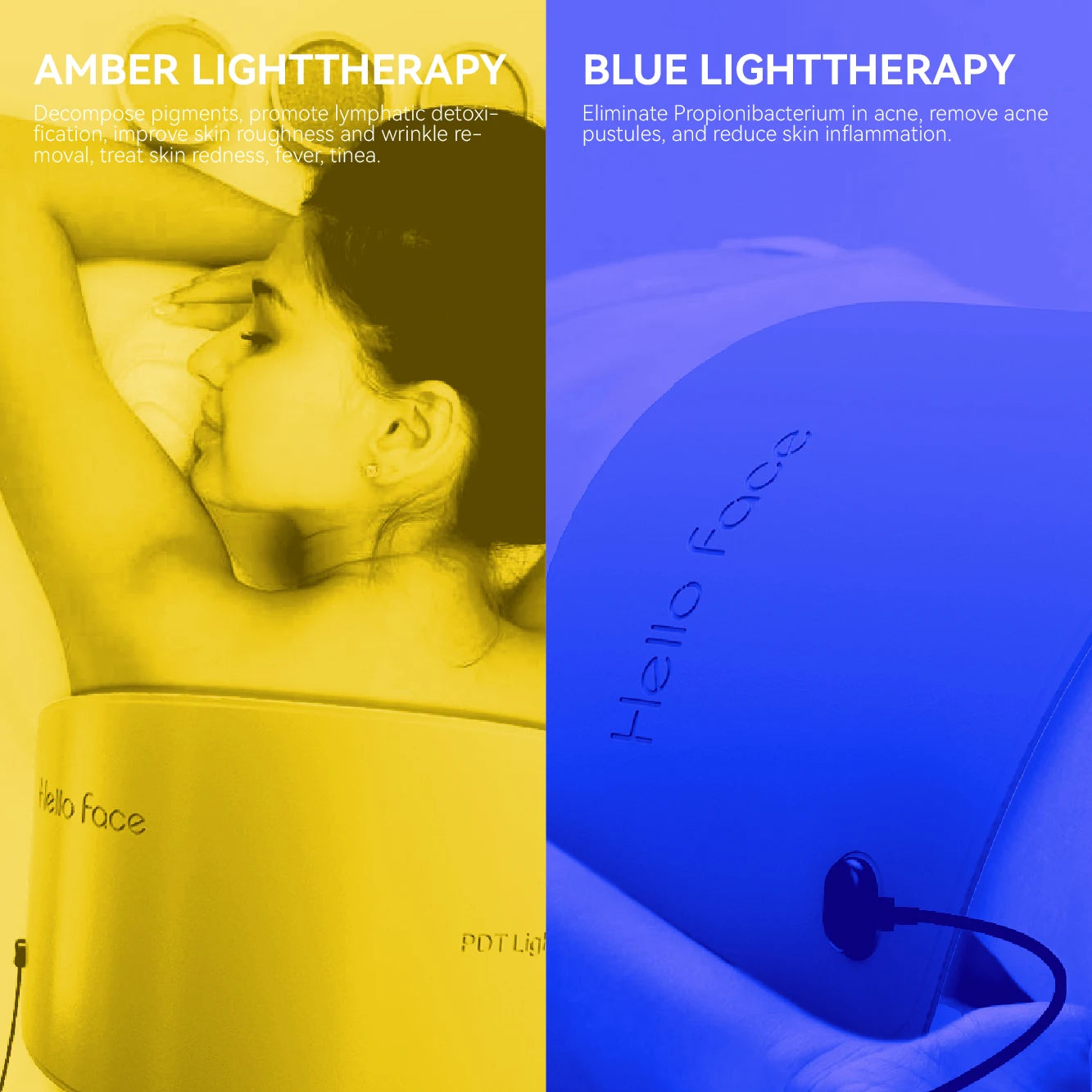 Hello Face 850nm Near Infrared PDT Light Therapy System 720 Light Sources LED Photon Beauty Device LED Face Mask Body Skin Care