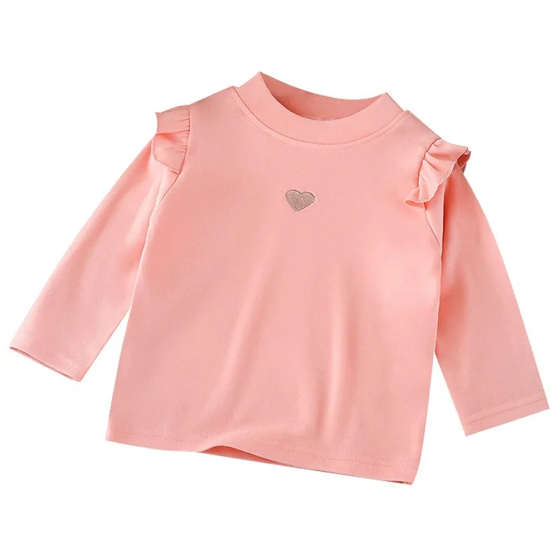 Baby Girls Long Sleeve T-shirt Clothes Spring and Autumn Style Baby Children's Clothes Kids Underwear Base Shirt Top
