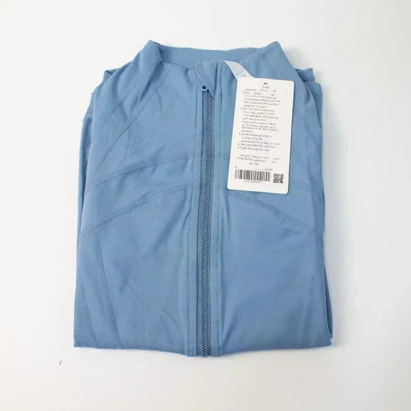Lemon Definition Women Jacket Fashion Tight-fitting Thin Sportswear Training Running Gym Yoga Solid Color Cardigan Jacket