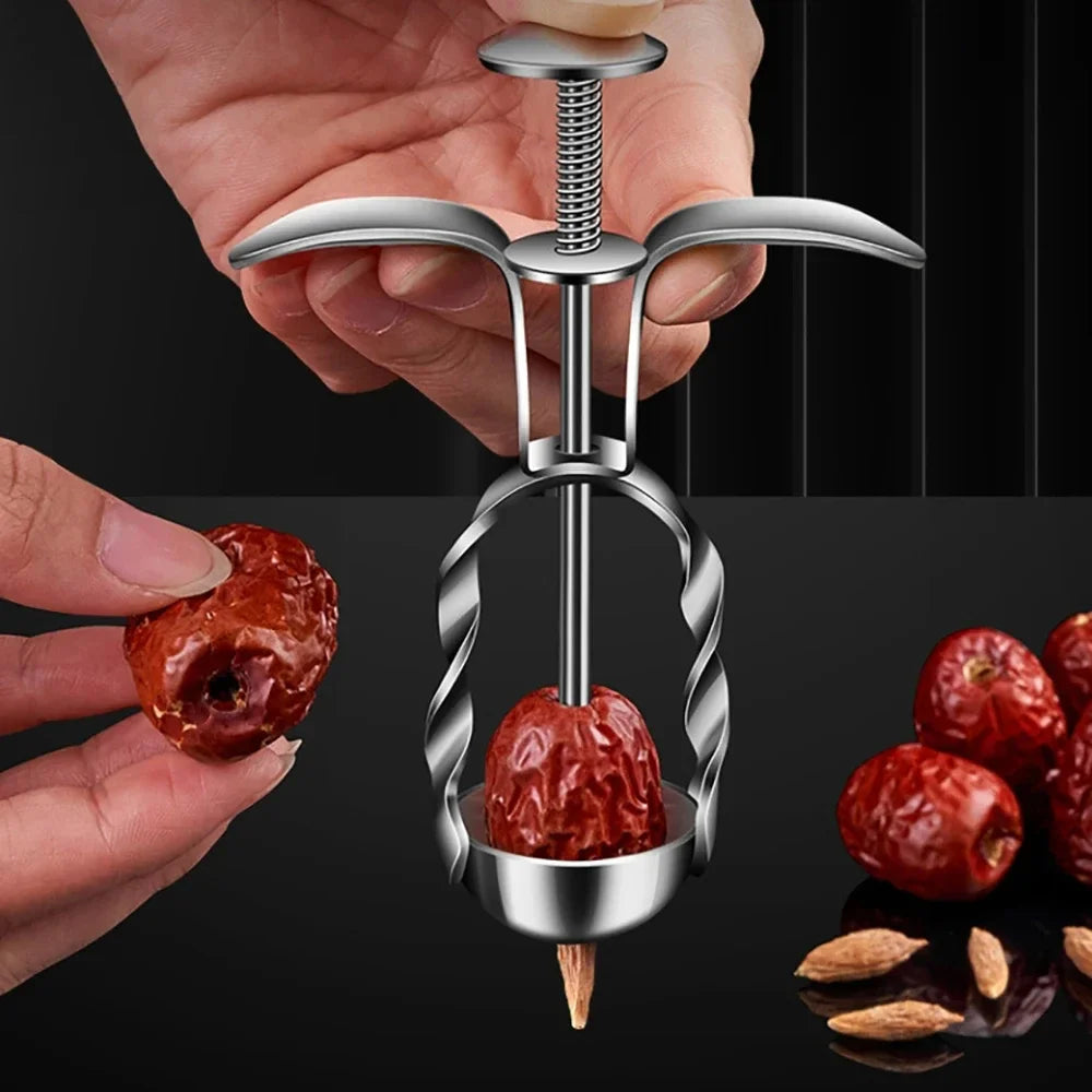 New Cherry Olive Pitter Stainless Steel Red Dates Jujube Core Remover Tools Multipurpose Fruit Corer Pit Kitchen Gadget