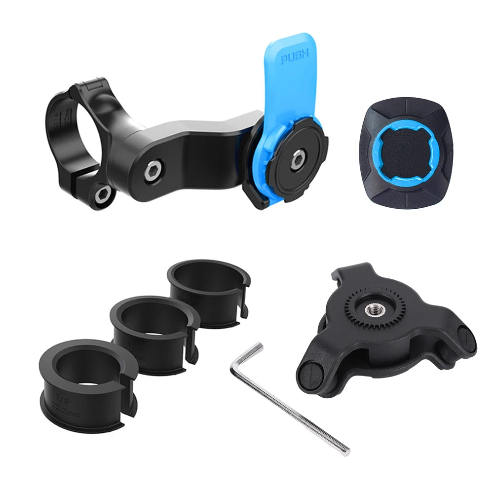 Quad Lock Motorcycle Bike Phone Holder Stand Bicycle Phone Holder Bike Holder 360° Rotatable Navigation Support Security Bracket