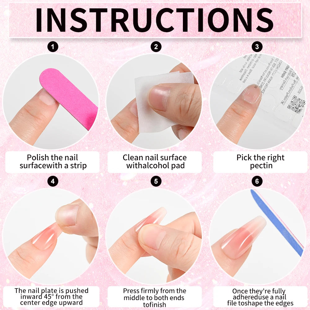 ✨ 100pcs White Square False Nails | Full Cover Acrylic Tips in 10 Sizes ✨