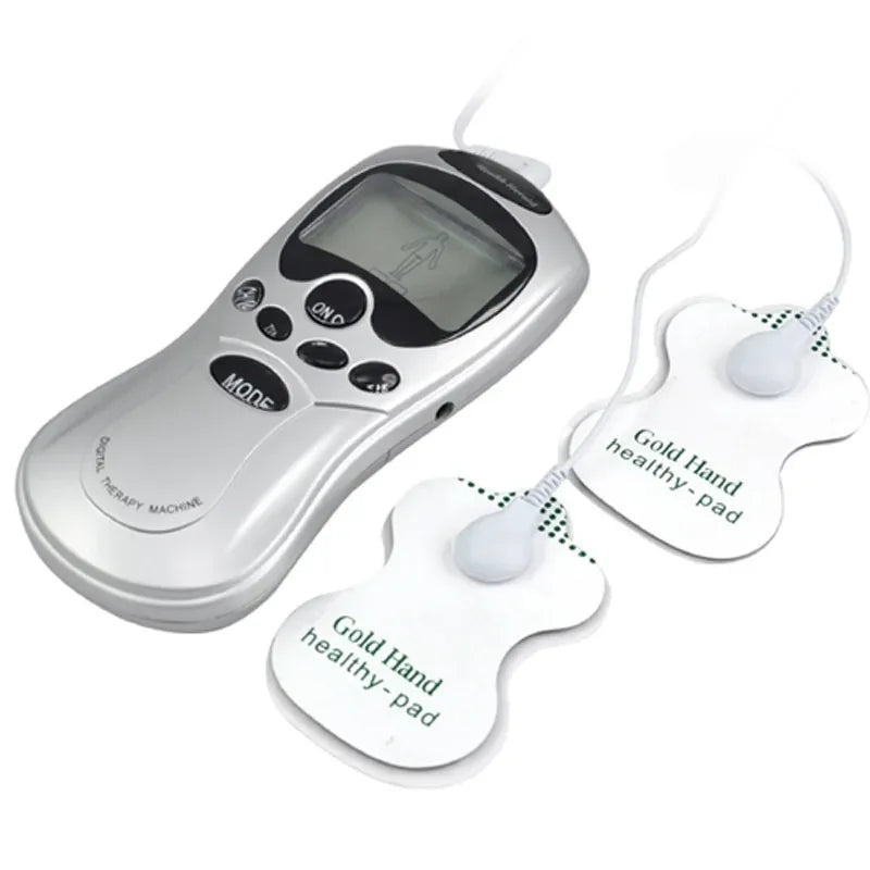 8 Modes Tens Full Body Massage Electric Pulse Acupuncture Stroke Scrap Cupping Sore Neck Back Muscle Pain Relief with Gloves Spa