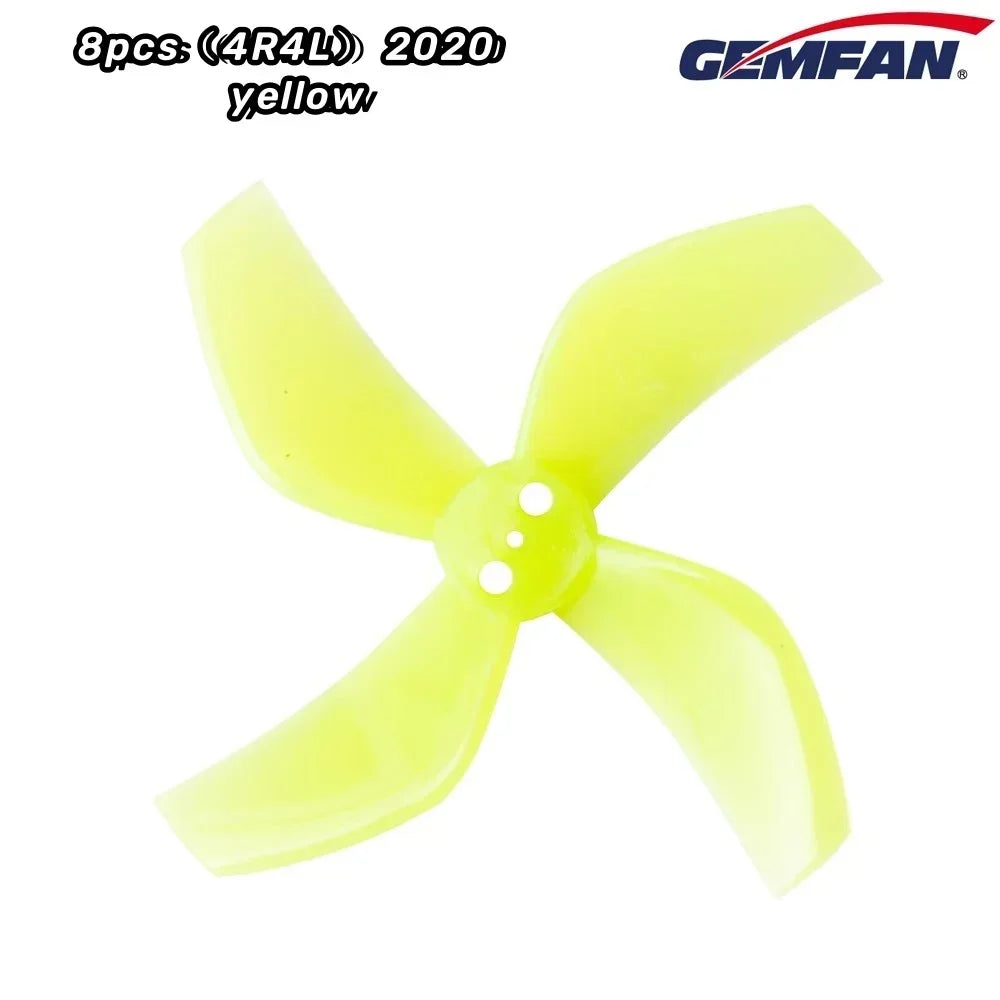 8Pcs / 4Pairs GEMFAN D51 2020 2x2x4 2inch 50.3mm 4-Blade PC Propeller 1.5mm for RC FPV Racing Freestyle Tinywhoop BETA85X Drone