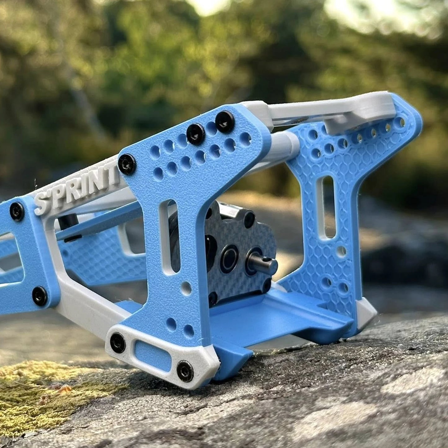 Silver Carbon 48 Pitch Ultralight Portal Transmission Tiny Gearbox for 1/10 Performance LCG Chassis Comp Builds Rigs