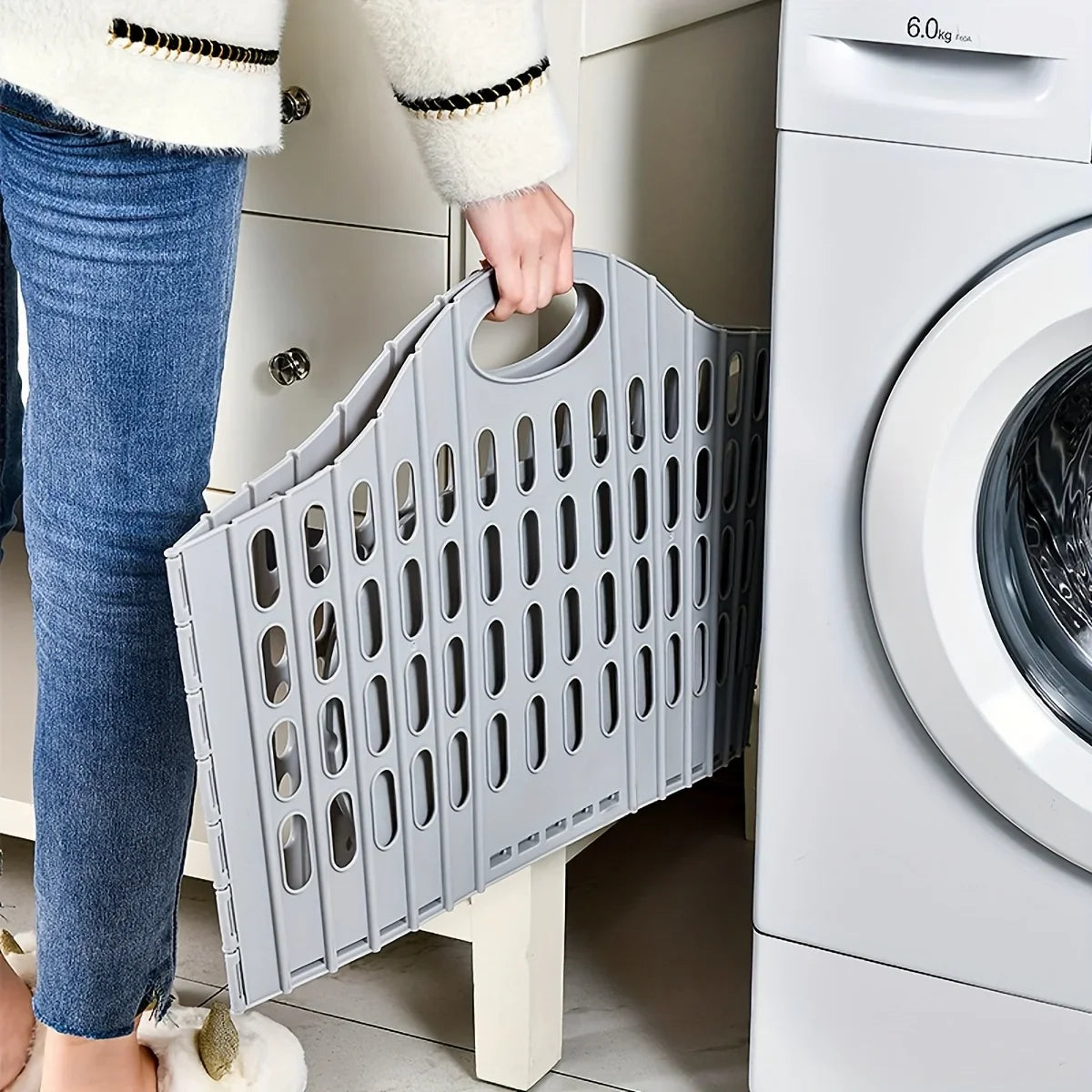 NEW Modern Foldable Laundry Basket, Multifunctional Portable with Handle for Dirty Clothes Storage Laundry Room Storage Basket