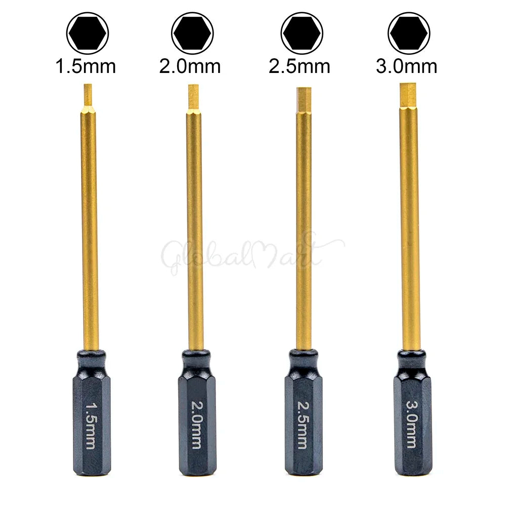 AANEW Metal Hexagonal Wrenches Screw drivers Tools Kit 1.5mm 2.0mm 2.5mm 3.0mm 1.5/2.0/2.5/3.0mm for RC Models Multirotor