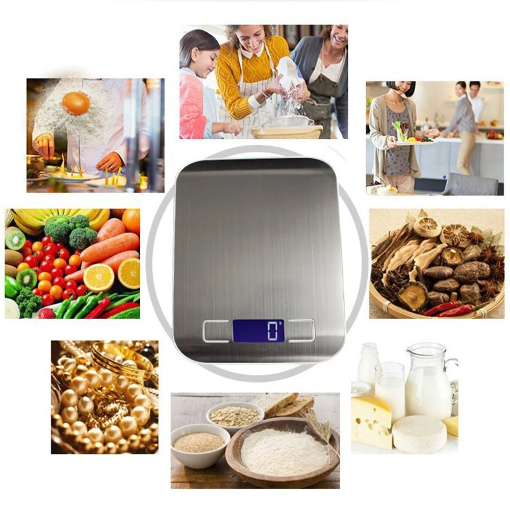 5kg/1g Portable Electronic Digital Kitchen Scale LCD High Precision Scales Food Coffee Balance Measuring Weight Baking Scale