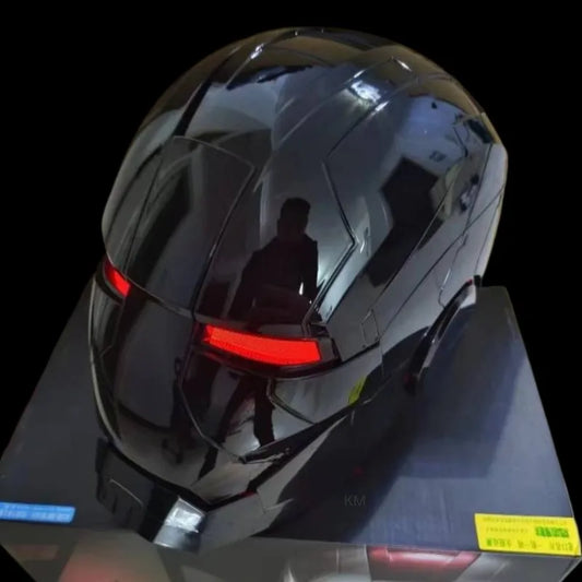 Marvel Iron Man Mk5 Helmet Live Action Simulation Helmet Gold Silver Electric Voice Control Handsome Movie Merchandise Boy Gift