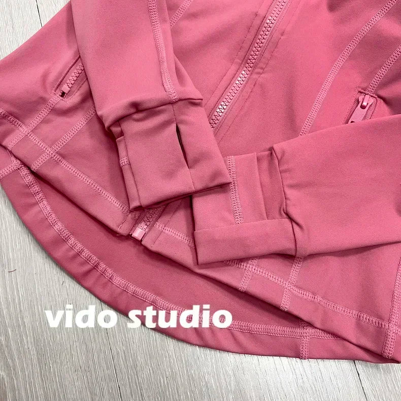 Lemon Definition Women Jacket Fashion Tight-fitting Thin Sportswear Training Running Gym Yoga Solid Color Cardigan Jacket