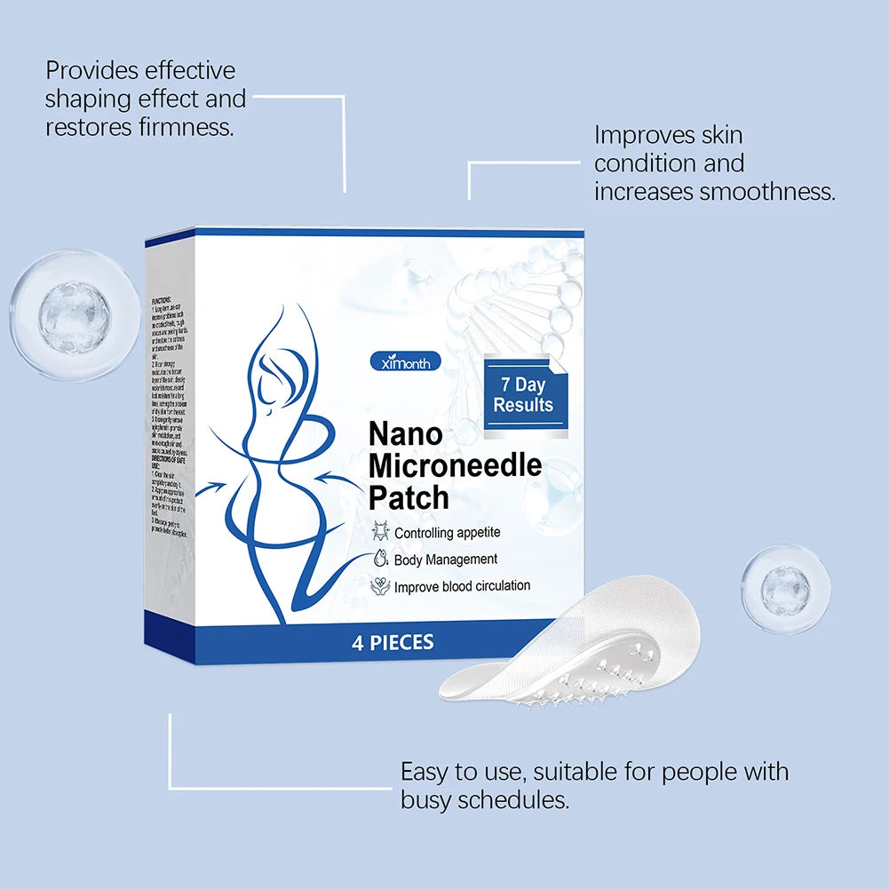 Easy Effective Body Slimming Patch SMGT-GLP-1 Nanos Micro Needle Plaster Painless Gentle Soothing Massage Patch For Fats Burning