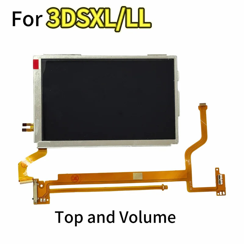 Touch Screen Panel Digitizer Glass for Nintendo 3DSXL 3DSLL Top Upper & Bottom Lower LCD Display Screen Camera Volume Flex Cable