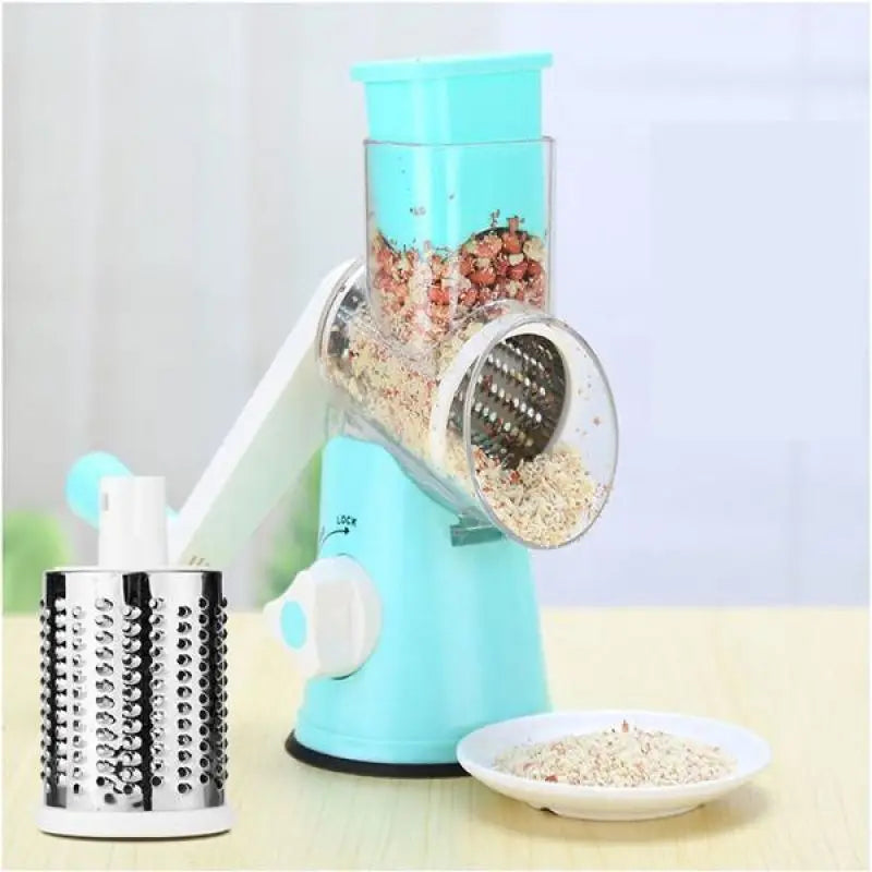 3-in-1 Manual Rotation Vegetable Fruit Slicer Round Cutter Potato Grater Spiralizer Vegetable Chopper Kitchen Home Tools
