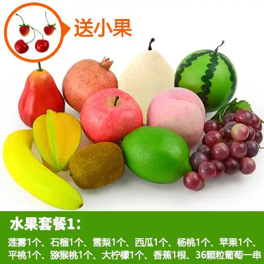 Artificial Decor Fruits Bubble Mini Simulation Fruit Apple Orange Lemon Set Crafts Festive Supplies Foam Fruit Model 38pc/set