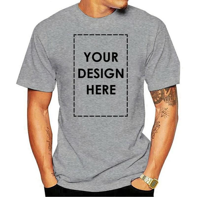 Add Your Own Custom Text Name Personalized Message Men's T Shirt Casual Dress High Quality MensT-shirt5xL