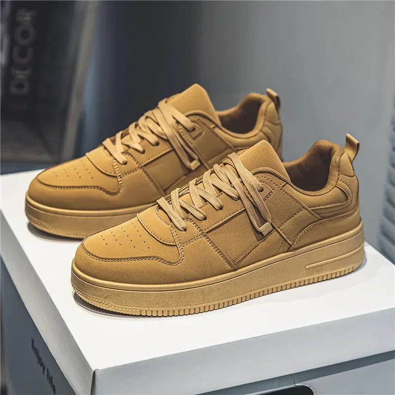 2024 Khaki Air Force Flat Shoes Comfortable in All Seasons Breathable Versatile Men's Casual Shoes High-end Luxury Sneakers Man
