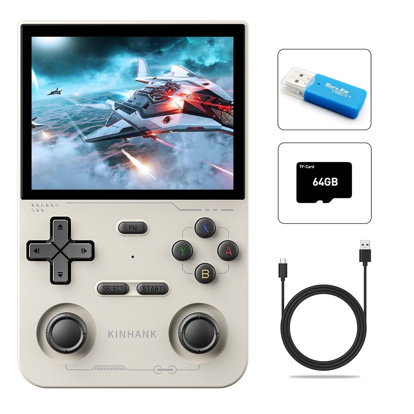 New K36 Retro Handheld Video Game Console 500nit 3.5 Inch IPS Screen 19000 Games Emulator for PS1/PSP/DC/N64/SS Gifts
