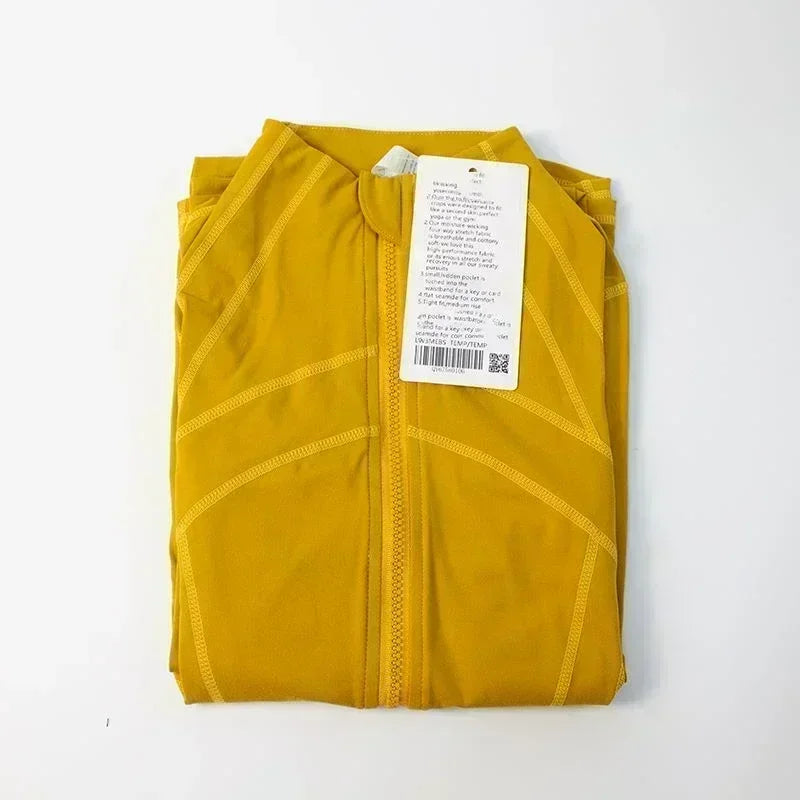 Lemon Definition Women Jacket Fashion Tight-fitting Thin Sportswear Training Running Gym Yoga Solid Color Cardigan Jacket