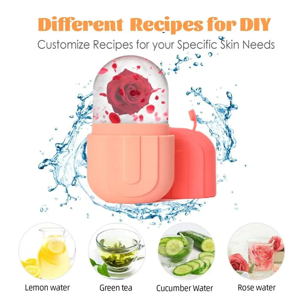 Silicone Ice Roller for Face Beauty Skin Care Tools Reusable Facial Massager Face Lifting Contouring Ice Cube Trays