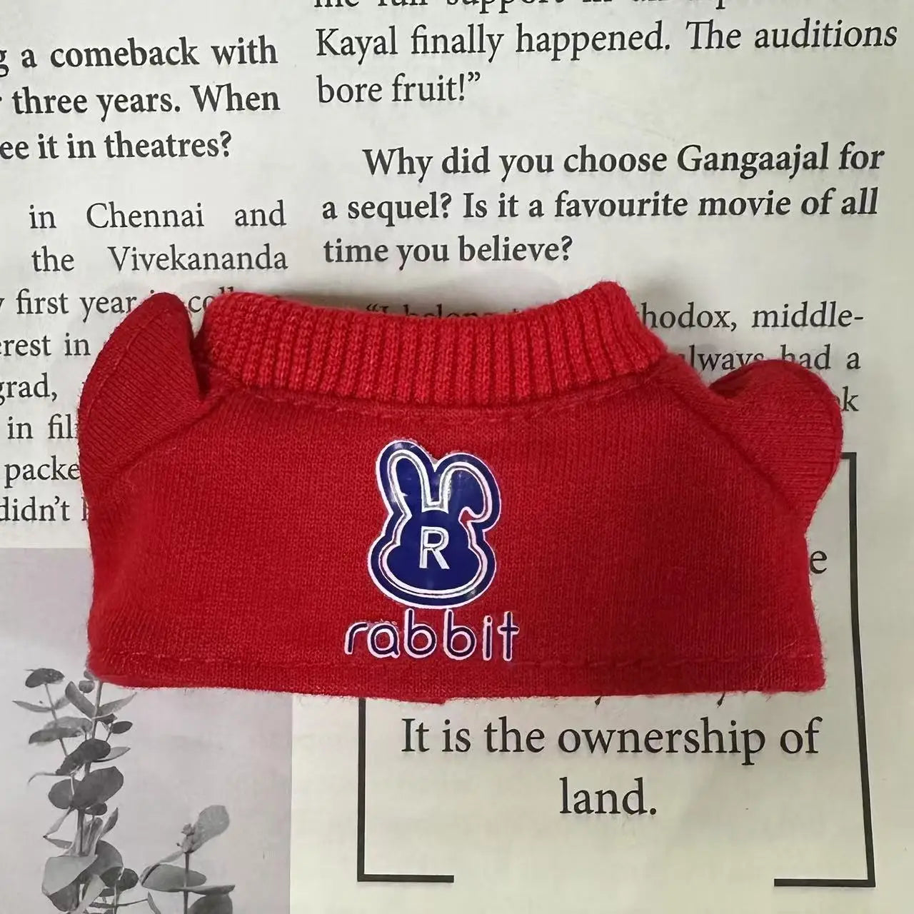 Popular red rabbit T-shirt set casual top with for Labub v1v2v3gift