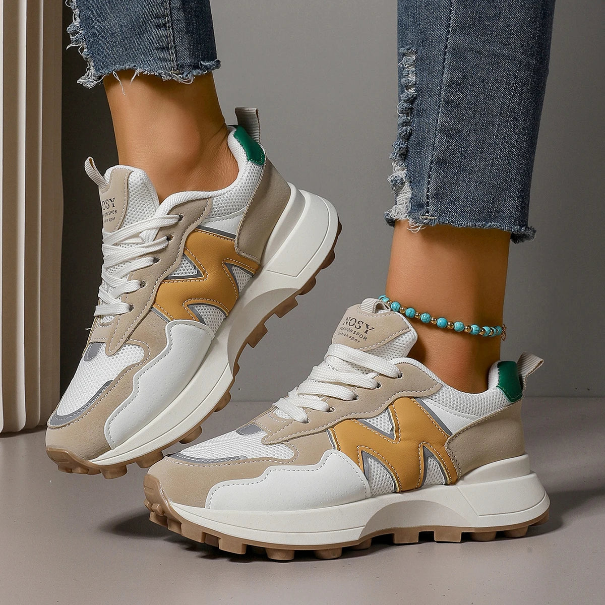 Women New Breathable Sneakers High-end Sport Balance Fashion Shoes for Women Office Trend Luxury Sneakers Women Zapatos De Mujer