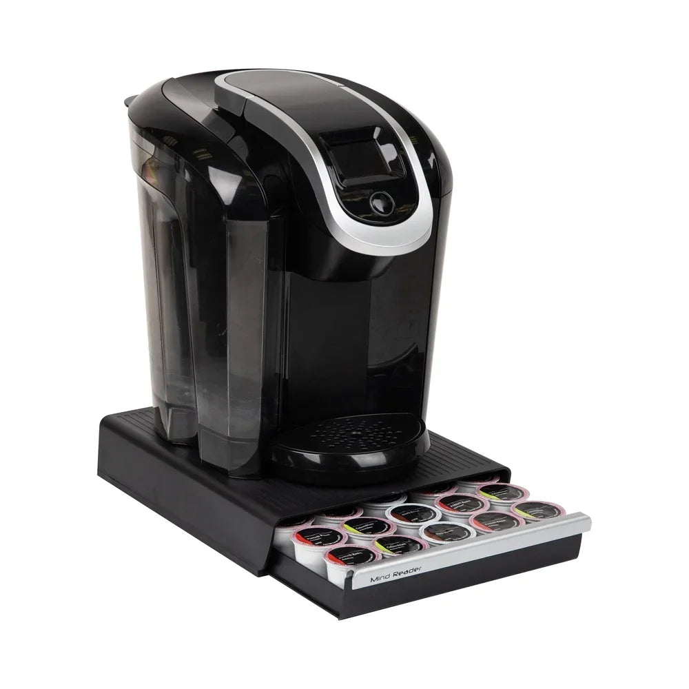 Single Serve Coffee Pod Drawer Organizer Storage 30 Pods Compact Kitchen Brewing Base Easy Maintenance Rubber Grips Stable Setup