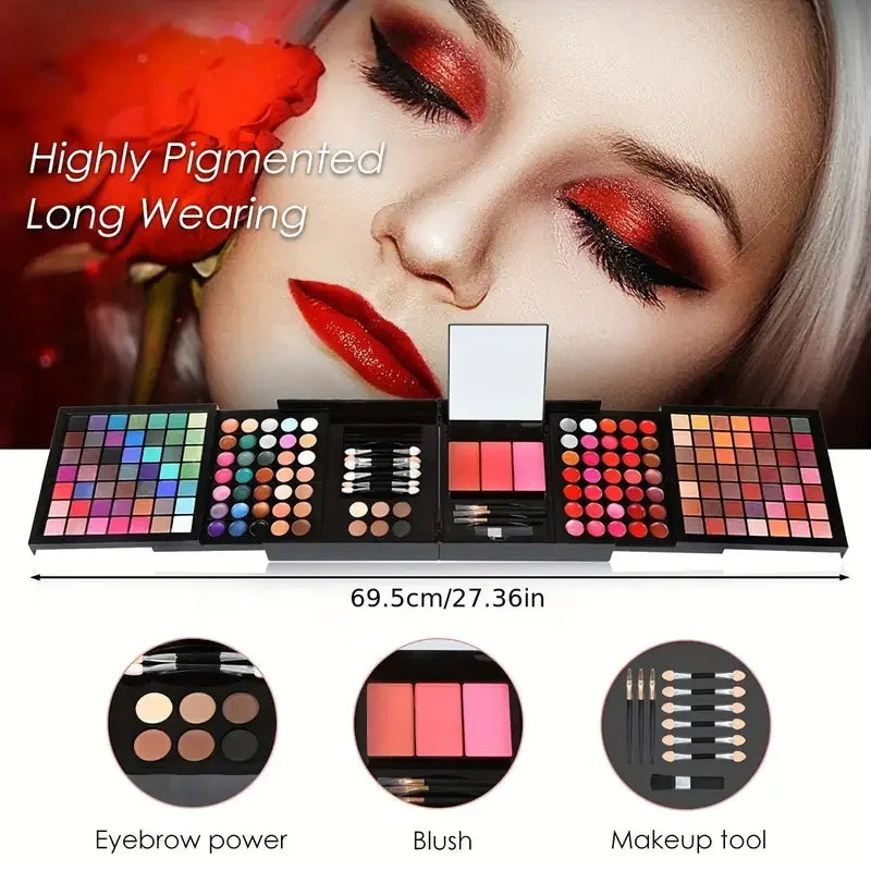 ✨ 177-Color All-in-One Makeup Kit | Eyeshadow, Blush, Lip Gloss & More ✨
