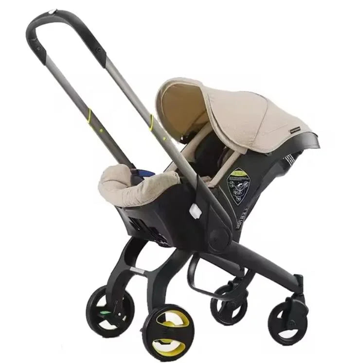 Compact Baby Stroller 4 in 1 Car Seat Stroller Lightweight Pushchair All in One Travel System for Newborns Travel Pram Doona