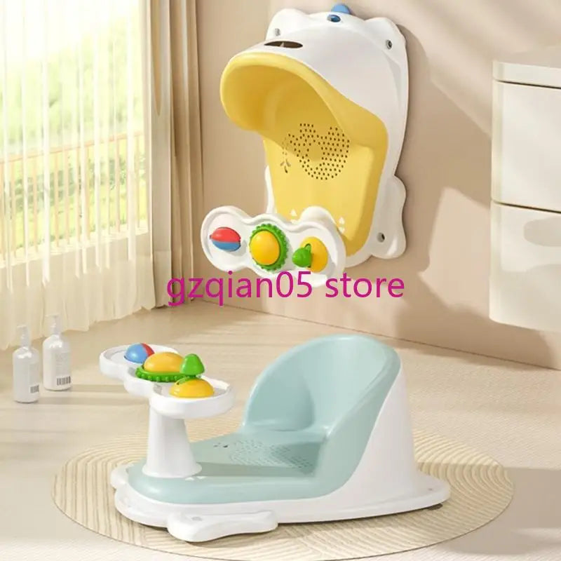 N7ME Bathtub Seats Baby Bath Seats with Bottom Suction Cups for Baby 6 Months & Up Provides Backrest Support Bathtub Seats