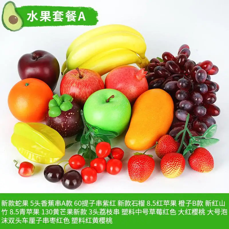 Artificial Decor Fruits Bubble Mini Simulation Fruit Apple Orange Lemon Set Crafts Festive Supplies Foam Fruit Model 38pc/set